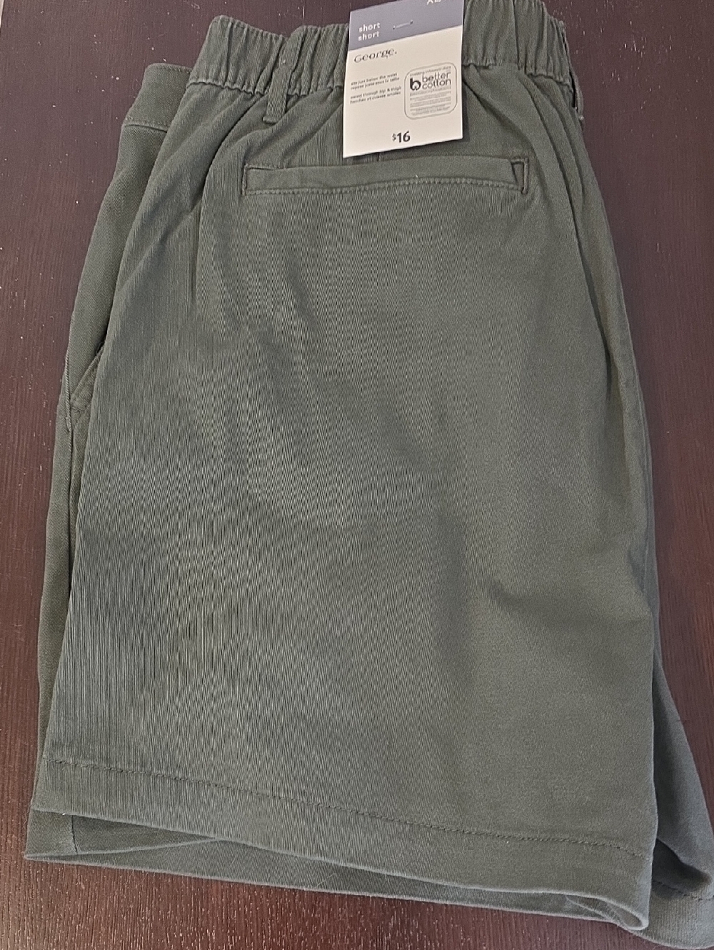 George  Womens Olive Drawstring Casual Shorts